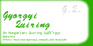 gyorgyi quiring business card